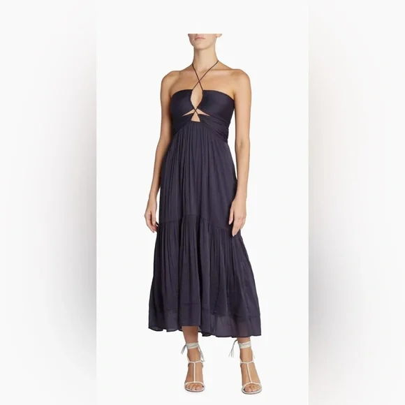 Isabel Marant Birona Tiered Halter Midi- Dress. Worn Once! Size 4 (36) - Picture 2 of 7